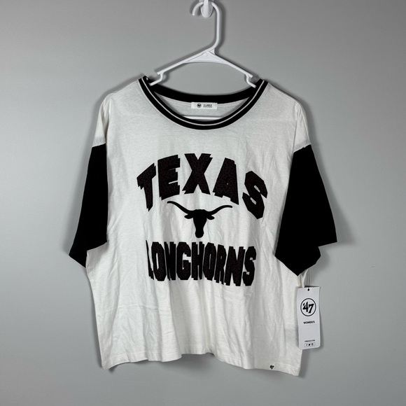 47 Tops - 47 Brand Texas Longhorns cropped T-shirt (A1-45)